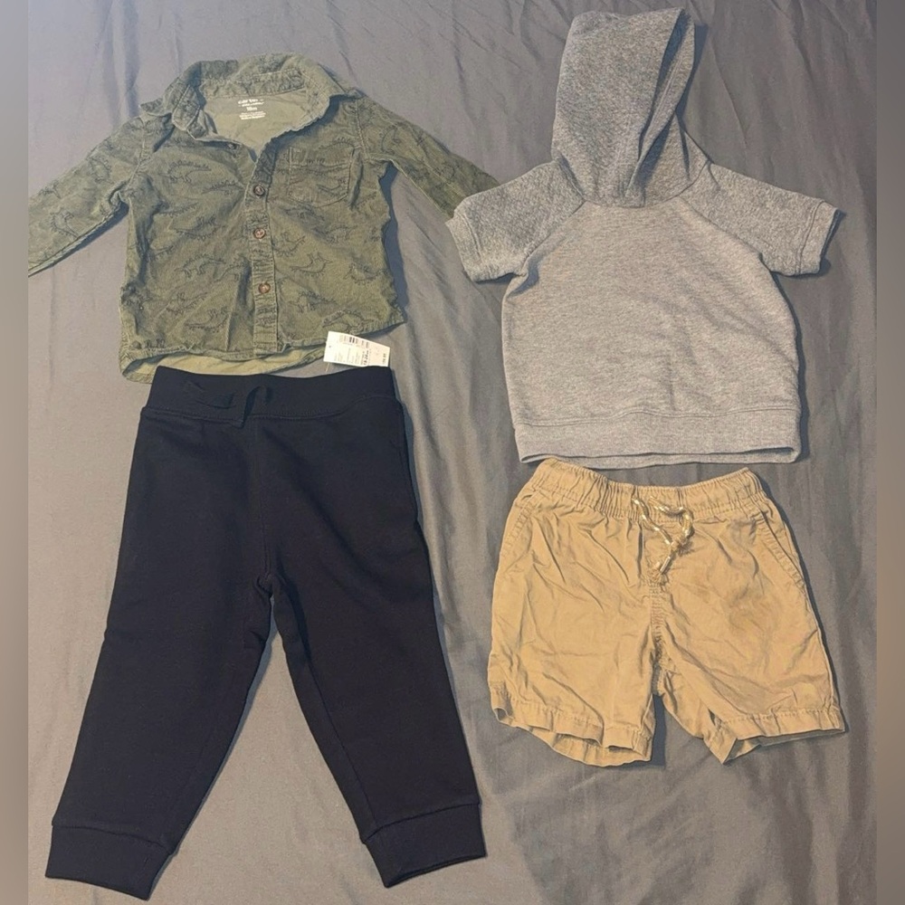 Carter's Toddler Boy 18 Months Dress Shirt Pants Shorts Bundle Children’s Place